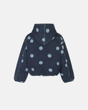 Polka Dot Faux Fur Denim Jacket | Inflation Streetwear
