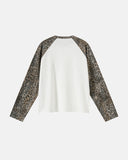 brown leopard sleeve waffle long sleeve t shirt color option