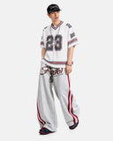 Printed Lace-Up Graphic Barrel Sweatpants | Inflation Streetwear