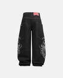 Raw Tribal Graphic Barrel Jeans | Inflation Streetwear