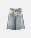 Dollar Patch Embroidery Denim Jorts | Inflation Streetwear INFLATION