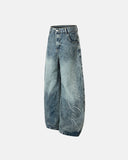 Rhinestone Acid Wash Baggy Jeans | Inflation Streetwear INFLATION