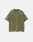 faded wax washed basic tee
