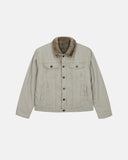 Washed Faux Fur Lined Worker Jacket | Inflation Streetwear