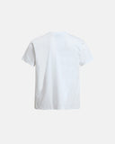 white short sleeve t shirt clean back view