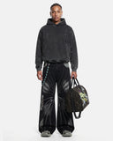 Washed Eyelet Boxy Hoodie | Inflation Streetwear