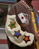 Poker Embroidery Varsity Jacket | Inflation Streetwear INFLATION