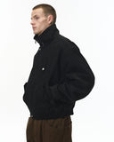 Faux Shearling Lining Lambswool Jacket | Inflation Streetwear INFLATION