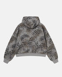 cropped heavyweight hoodie leopard pattern