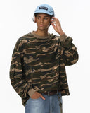 Boxy Camo Tees in Khaki | Inflation Streetwear INFLATION
