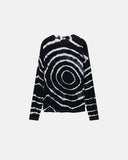 Spiral Tie-Dye Wool Blend Long Sleeve T-Shirt | Inflation Streetwear