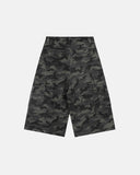 mens camouflage cargo shorts with embroidery detail