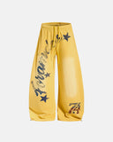 star graphic barrel sweatpants