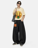 contrast stitch barrel jeans streetwear outfit