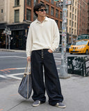 minimalist streetwear barrel jeans