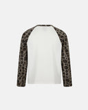 Leopard Raglan Waffle Texture T-Shirt | Inflation Streetwear
