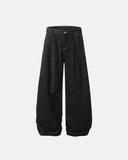 Contrast Stitch Raw Baggy Jeans | Inflation Streetwear INFLATION