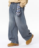 Acid Wash Detachable Bandana Baggy Jeans | Inflation Streetwear INFLATION