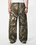 Pink Embroidered Camo Baggy Pants | Inflation Streetwear INFLATION