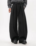 Black Striped Barrel Suit Pant | INFLATION Streetwear INFLATION