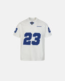 23 applique t shirt with badge patch detail