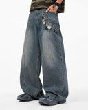 Deconstructed Washed Barrel Jeans | Inflation Streetwear INFLATION