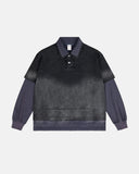 Retro Monkey Washed Layered Polo Shirt | Inflation Streetwear INFLATION