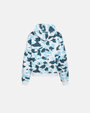 Camo Rhinestone Mega Zip Cropped Hoodie | Inflation Streetwear