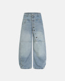 Asymmetric Button Baggy Jeans | Inflation Streetwear INFLATION