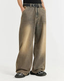 Brown Acid Wash Baggy Jeans | Inflation Streetwear INFLATION