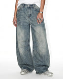 Deconstructed Bamboo Weave Baggy Jeans | Inflation Streetwear INFLATION