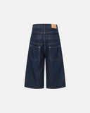 Double Waist Studded Denim Long Jorts | Inflation Streetwear INFLATION