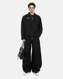 Metal Clasp Boxy Zip Up Jacket | Inflation Streetwear