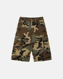 Camouflage shorts on a light gray background