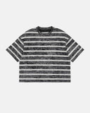 boxy fit washed stripe t-shirt