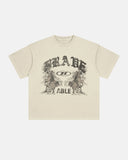oversized graphic washed t shirt front view
