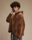 Acid Wash Ripped Boxy Hoodies | Inflation Streetwear INFLATION