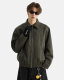 Minimalist PU Leather Zip Up Jacket | Inflation Streetwear