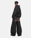 Back Script Graphic Barrel Jeans | Inflation Streetwear