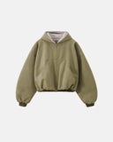 Plush Lining Cropped Hooded Jacket | Inflation Streetwear INFLATION