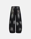 Spray Graphic Camo Barrel Jeans | Inflation Streetwear INFLATION