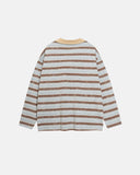 Retro Striped Lace-Up Polo Shirt | Inflation Streetwear
