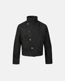 Cropped Asymmetric Button Denim Jacket | Inflation Streetwear INFLATION