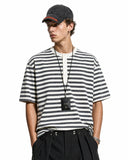 relaxed fit striped tee men casual style