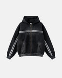 Striped Acid Wash Zip Up Hoodies | Inflation Streetwear INFLATION