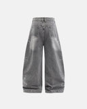 Star Graphic Rhinestone Barrel Baggy Jeans | Inflation Streetewear INFLATION