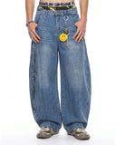 Cursive Print Barrel Jeans | Inflation Streetwear INFLATION