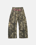 Pink Embroidered Camo Baggy Pants | Inflation Streetwear INFLATION