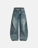 Whisker Acid Washed Barrel Jeans| Inflation Streetwear INFLATION