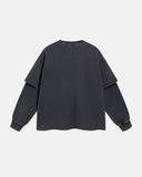 Black Acid Wash Layered Tees | Inflation Streetwear INFLATION
